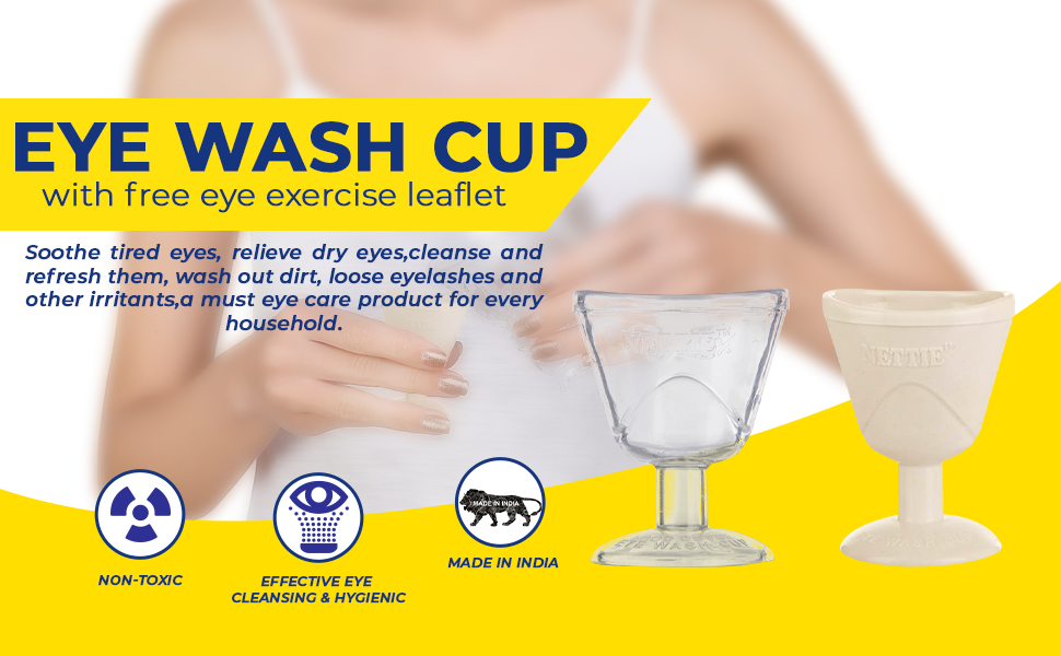 Mowell Non Toxic Plastic Eye Wash Cup (Pack of 2)