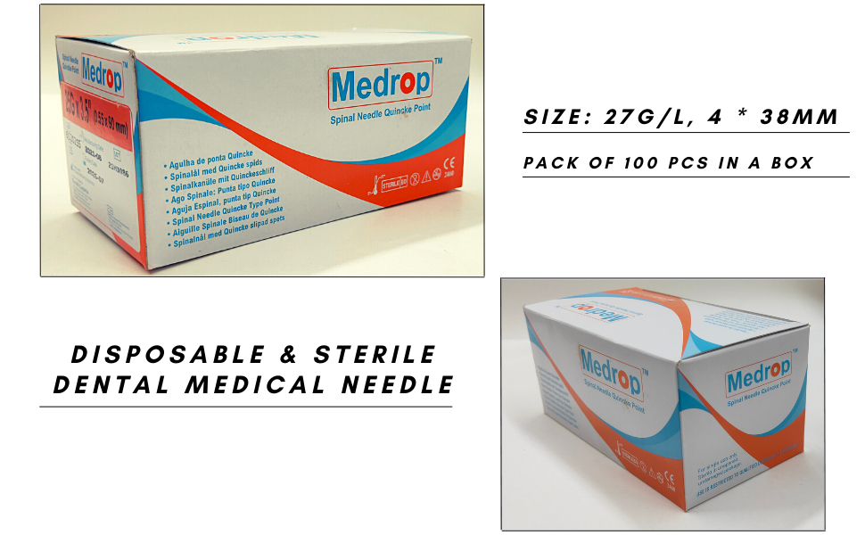 Disposable & sterile Dental Medical Needle, Size: 27G/L