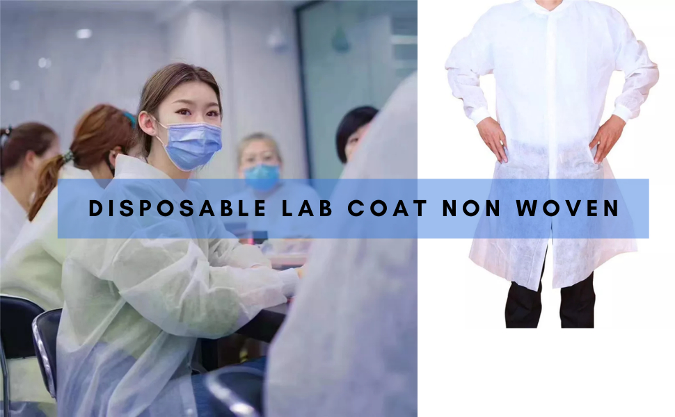 Mowell Disposable Lab Coat Non Woven 40 GSM