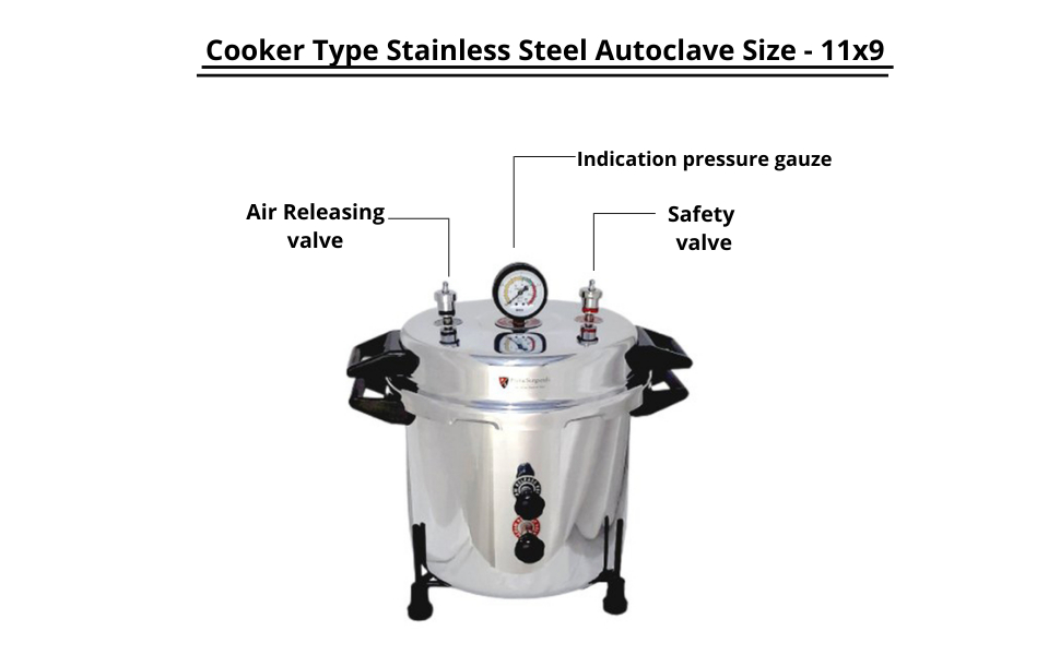 Cooker type pressure autoclave