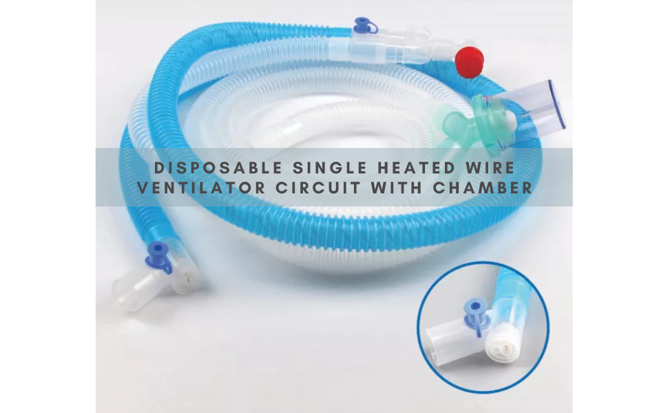 Disposable Single Heated Wire Ventilator Circuit With Chamber (Adult)
