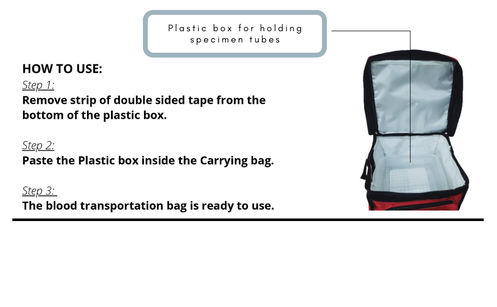 Mowell Thermo Blood sample transportation bag/Speicmen collection bag with Removeable blood sample