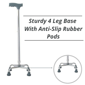Sturdy 4 Leg Base With Anti-Slip Rubber Pods